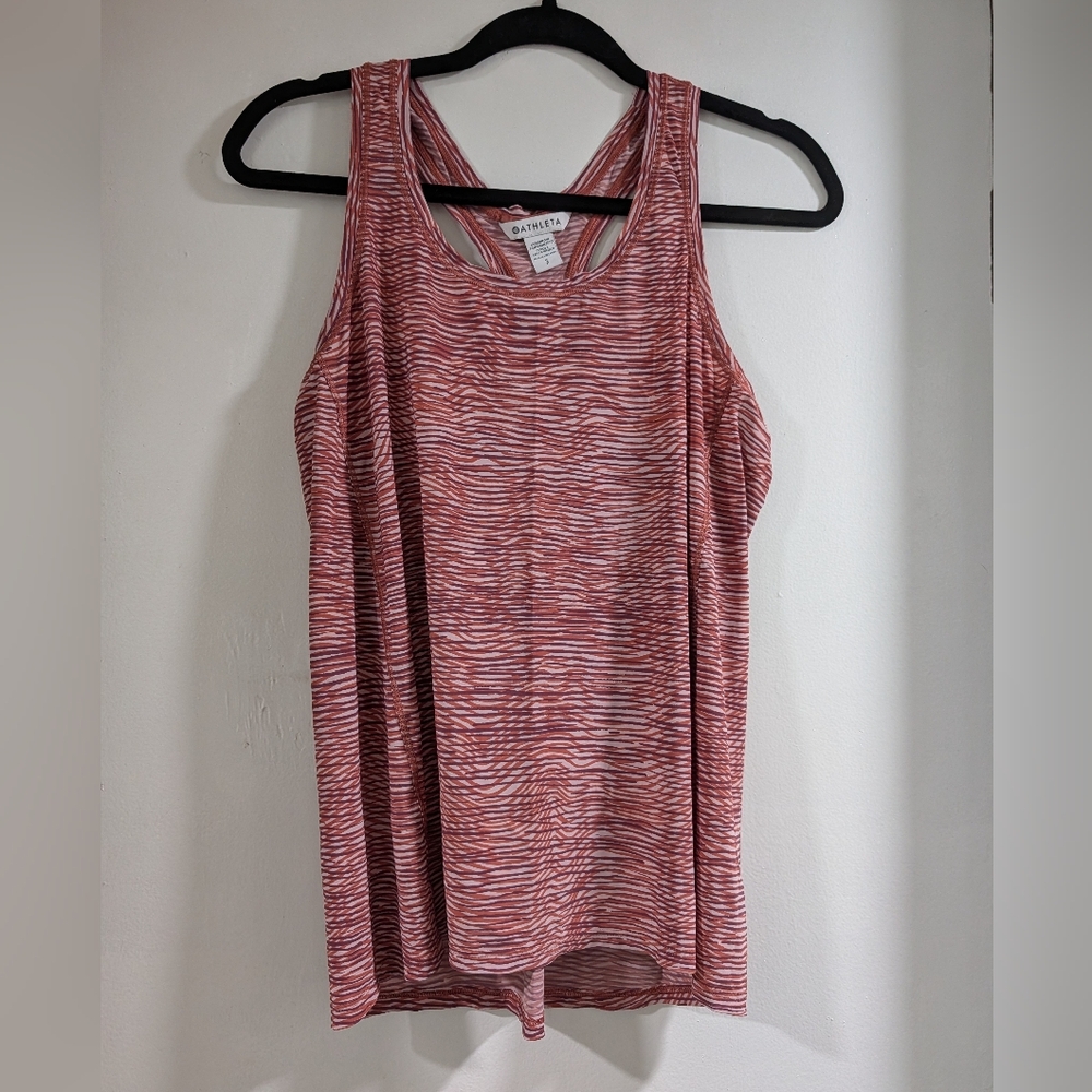 Athleta Women's Pink Striped Tank Top